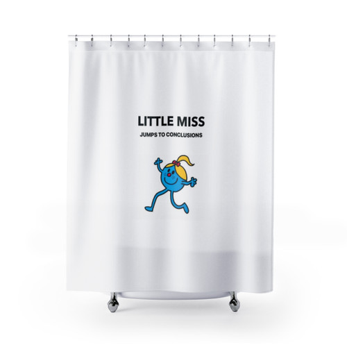 Little Miss Jumps to Conclusions Shower Curtains