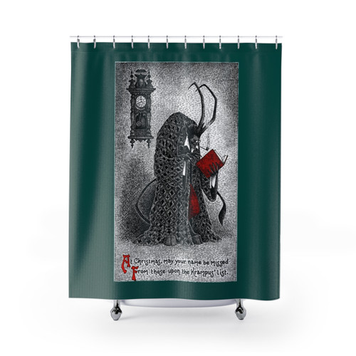 Krampus Christmas Shower Curtain