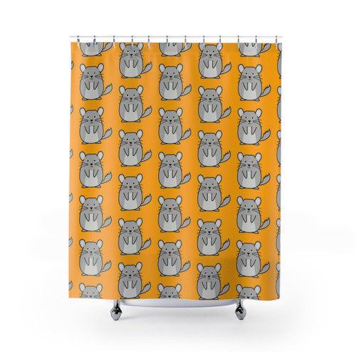 Chinchilla-themed shower curtain