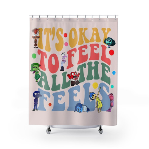 Emotions-inspired shower curtains from the movie Inside Out