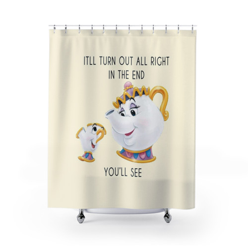 Disney Beauty and the Beast Themed Shower Curtain