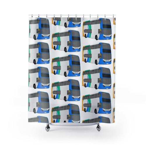 Stagecoach Azure Blue E400 Shower Curtains