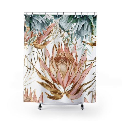 Protea Flower Shower Curtain