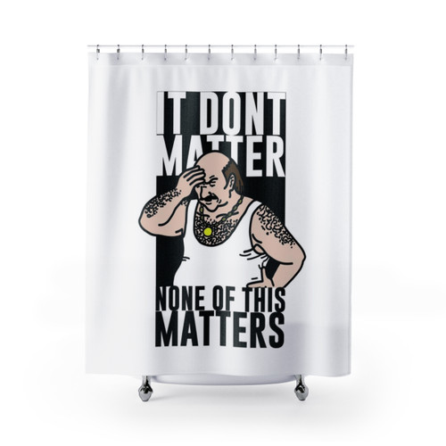 It Don't Matter Shower Curtains featuring Aqua Teen Hunger Force character Carl