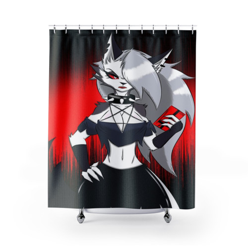 Helluva Boss Loona Anime-Inspired Shower Curtain