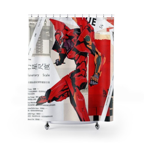 Evangelion Unit-02 Shower Curtains
