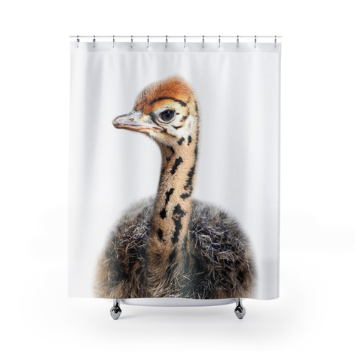 Adorable Baby Ostrich Animal Art Print Shower Curtain