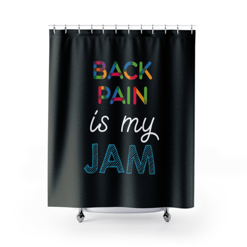 Funny Back Pain Design Shower Curtain