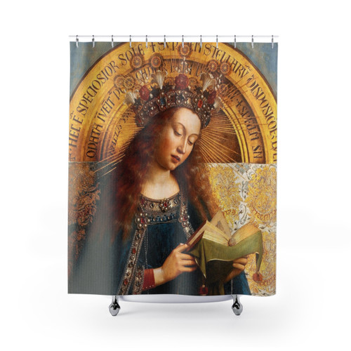 Van Eyck Virgin Mary Shower Curtain