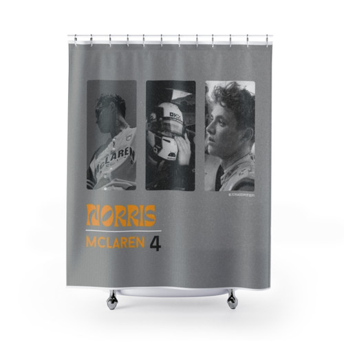 Lando Norris Formula 1 Driver Shower Curtains