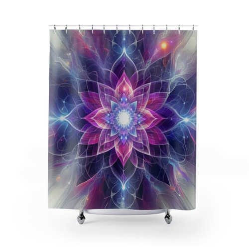 Crystal Flower Fantasy Shower Curtain