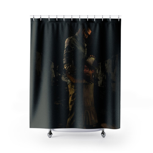 Clementine and Lee The Walking Dead Shower Curtain