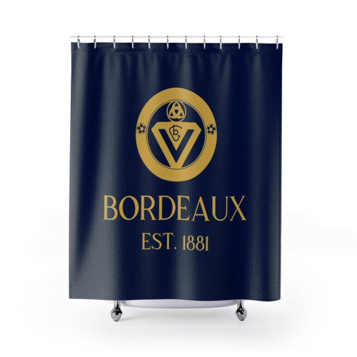 Bordeaux Gold 2 Shower Curtains for French Football Decor