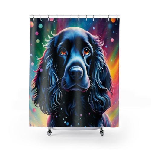 Colorful portrait of a cocker spaniel puppy