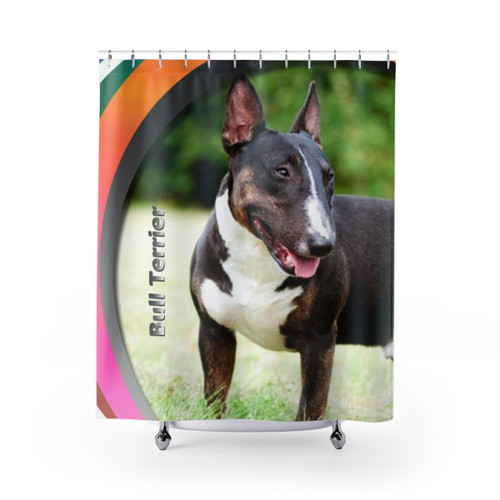 Bull Terrier Dog Design Shower Curtain