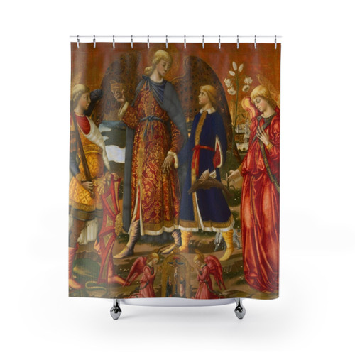 Tobias and Three Archangels Shower Curtain