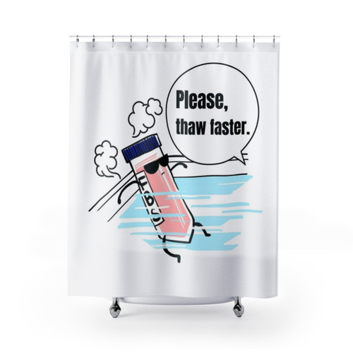 Funny Lab Shower Curtains - Dear FBS: Please, Thaw Faster
