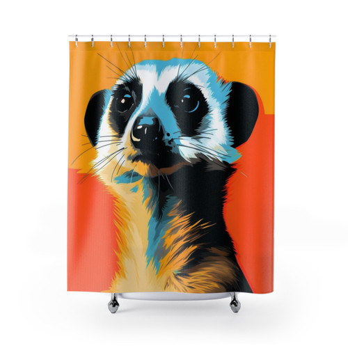 Colorful Meerkat Shower Curtain - Animal Art Decor