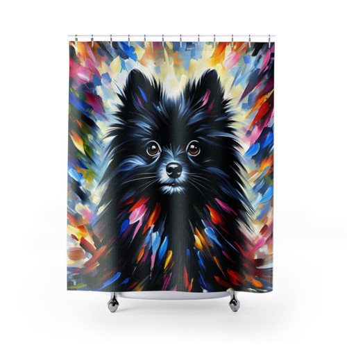 German Spitz Mittel Dog Shower Curtain