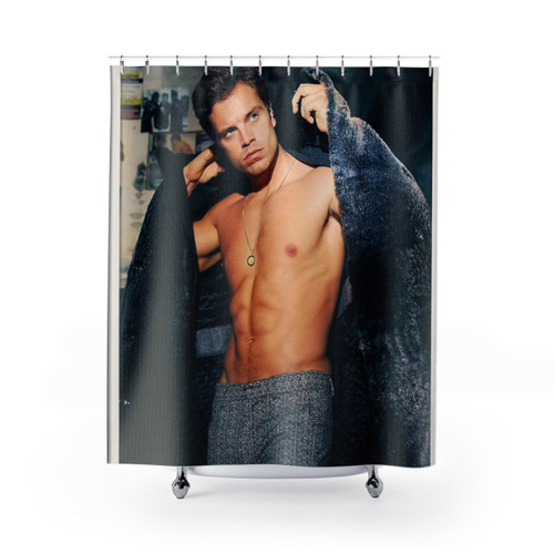 Sebastian Stan Shirtless Shower Curtain