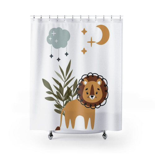 Boho Lion Jungle Shower Curtains