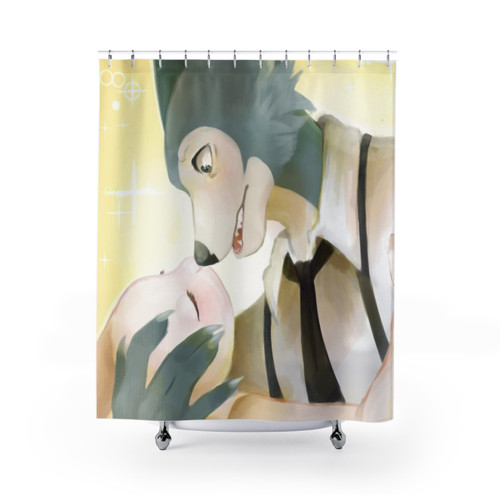 Beastars Anime Shower Curtains Featuring Haru and Legoshi Characters