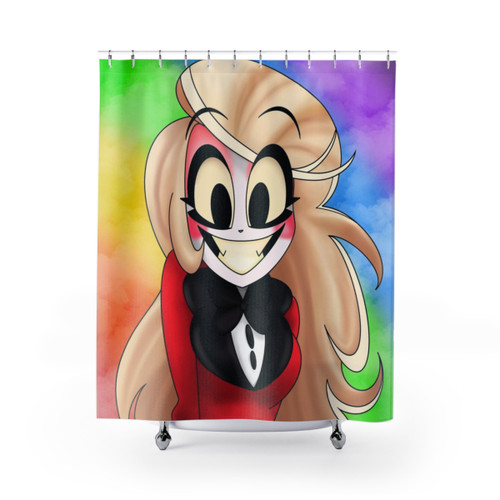 Smiling Charlie Hazbin Hotel Shower Curtain