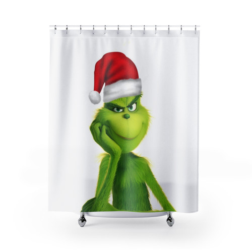 Grinch Themed Christmas Shower Curtains