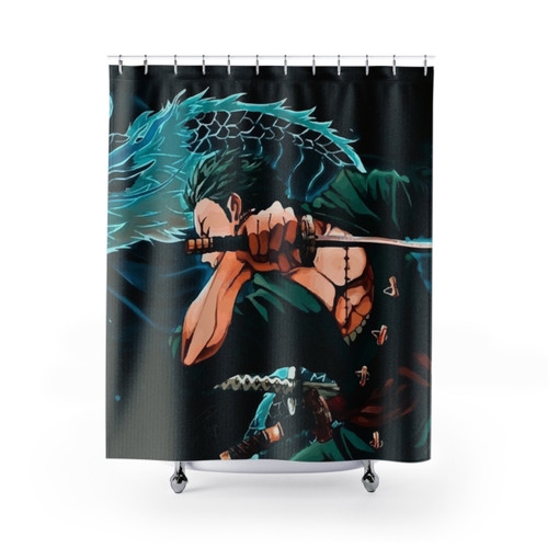 One Piece Zoro Shower Curtains