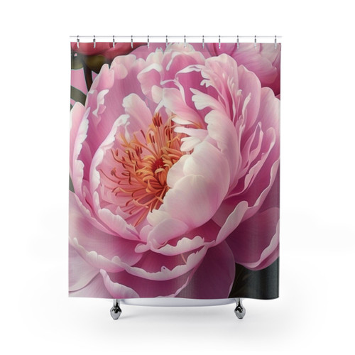 Pink Peonies Shower Curtains