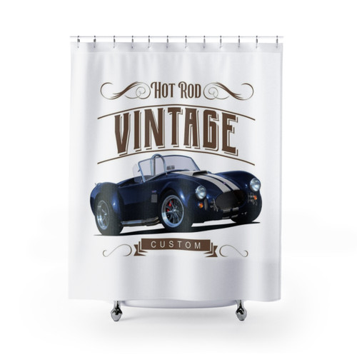 Vintage Race Car Shower Curtain