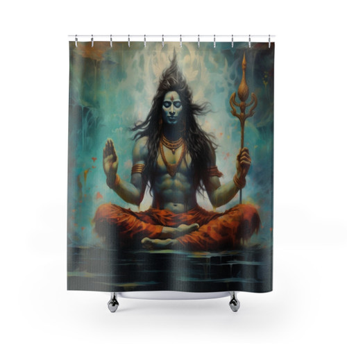 Shiva The First Yogi Shower Curtain