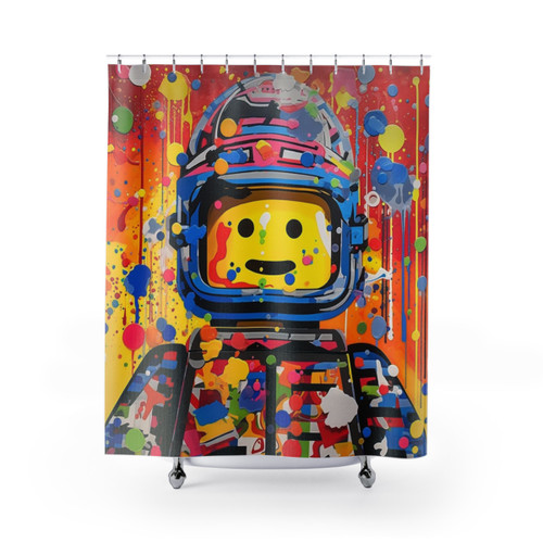 Colorful Astronaut Shower Curtains