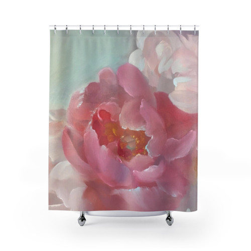 Peony Shower Curtains - Floral Art for the Bathroom
