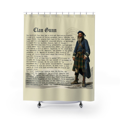 Clan Gunn Scottish History Shower Curtains