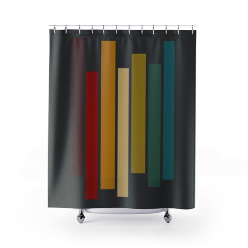 Only Murders in the Building Inspired Striped Shower Curtain