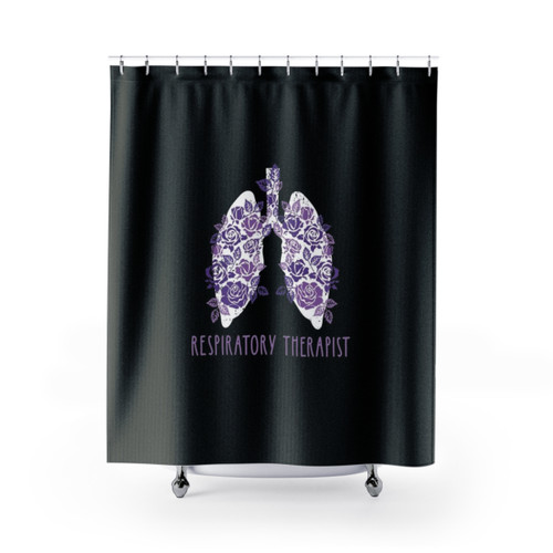 Flower Lung Respiratory Therapist Shower Curtains
