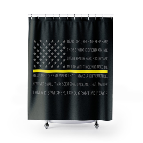 Dispatcher Prayer Shower Curtains - 911 Thin Yellow Line