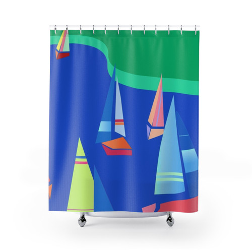 Marina Cove Nautical Shower Curtain