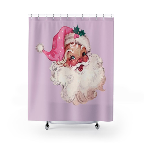 Retro Vintage Santa Claus Shower Curtain
