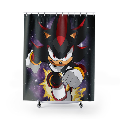 Shadow the Hedgehog Sonic Themed Shower Curtain