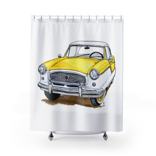 Vintage Yellow Nash Metropolitan Shower Curtain
