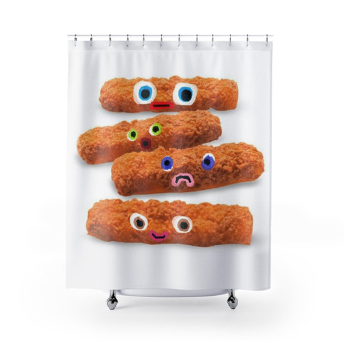 Adorable Fish Sticks Shower Curtain
