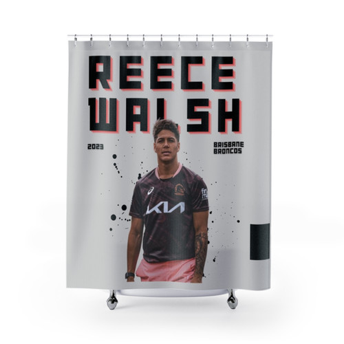 Reece Walsh Brisbane Broncos Rugby Shower Curtains