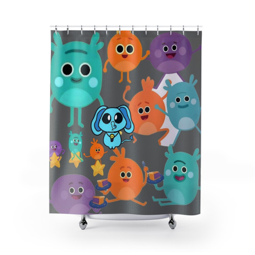 Bumble Nums Adorable Kids Cartoon Shower Curtains