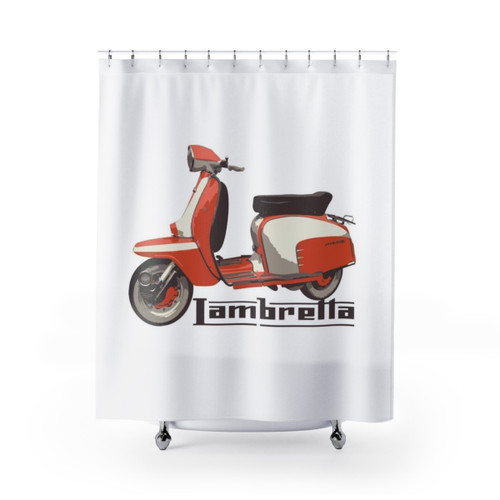 Vintage Lambretta Scooter Shower Curtain