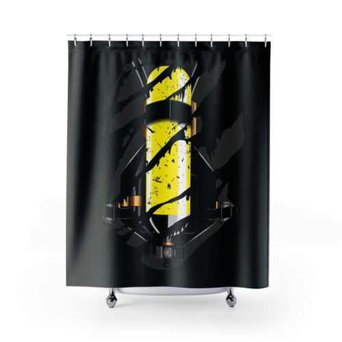 Firefighter's Compressed Air Bottle Shower Curtain