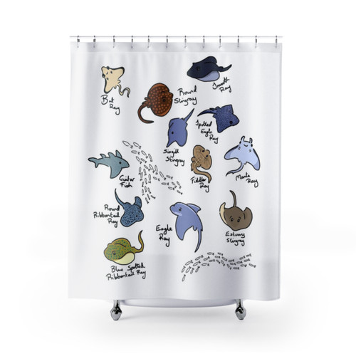 Stingray Species Shower Curtain