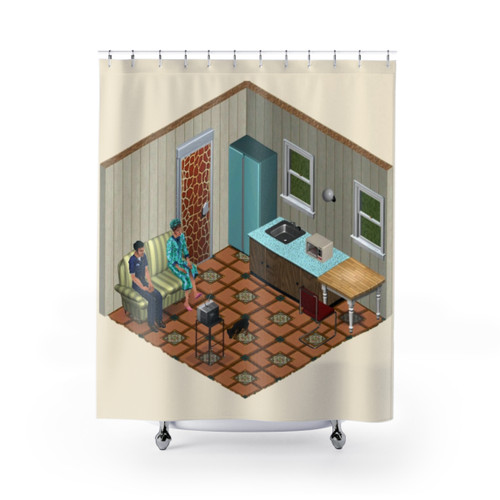 The Sims Themed Shower Curtain