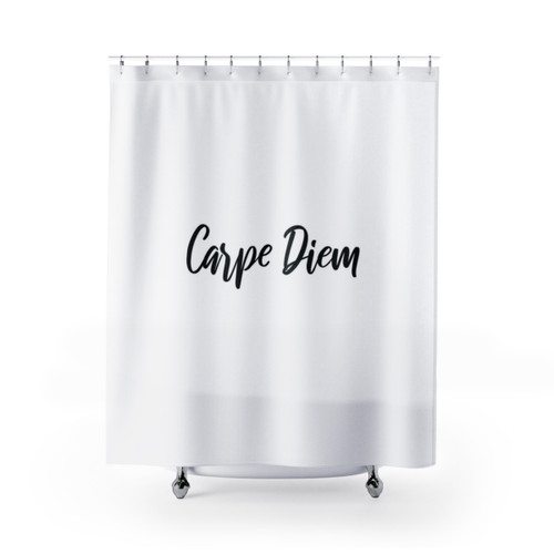 Carpe Diem Shower Curtains - Inspirational Latin Phrase Design